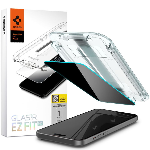Prywatyzujące Szkło Hartowane Spigen Glas.Tr " Ez Fit " iPhone 15 Plus