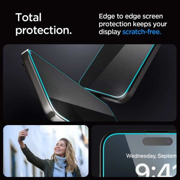 Prywatyzujące Szkło Hartowane Spigen Glas.Tr " Ez Fit " iPhone 15 Plus
