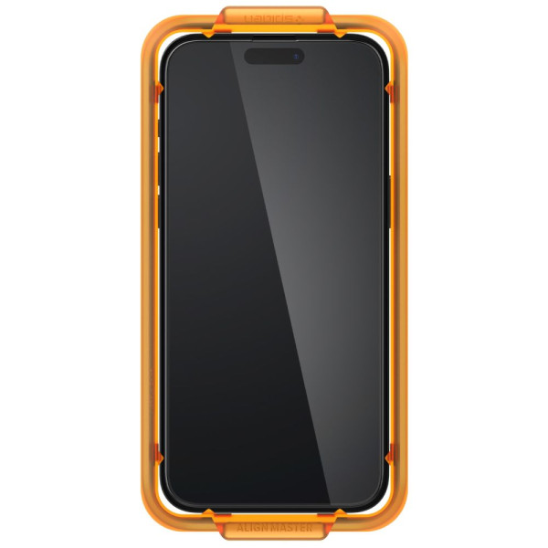 2x Szkło Hartowane Do iPhone 15 Plus Spigen Alm Glass Fc Czarny