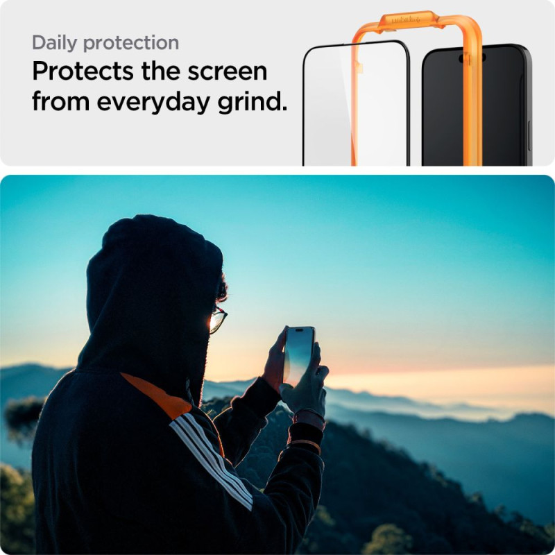 2x Szkło Hartowane Do iPhone 15 Plus Spigen Alm...