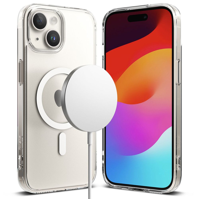 Etui Do iPhone 15 Plus Ringke Fusion Magnetic MagSafe Przezroczysty Matowy