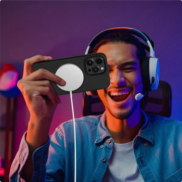 Etui Do iPhone 15 Tech-Protect Silicone MagSafe Czarny Matowy