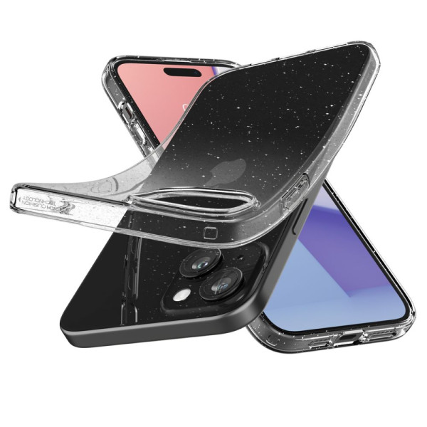 Etui Do iPhone 15 Plus Spigen Liquid Crystal Przezroczysty Brokatowy