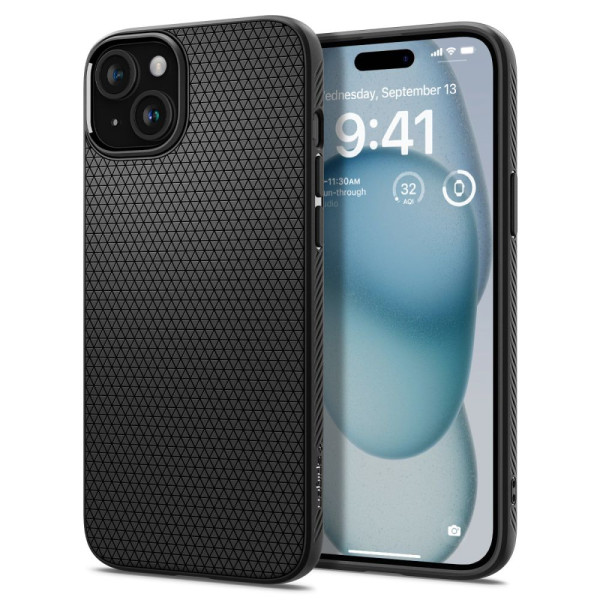 Etui Do iPhone 15 Spigen Liquid Air Czarny Matowy