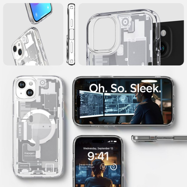 Etui Do iPhone 15 Plus Spigen Ultra Hybrid Mag MagSafe Przezroczysty