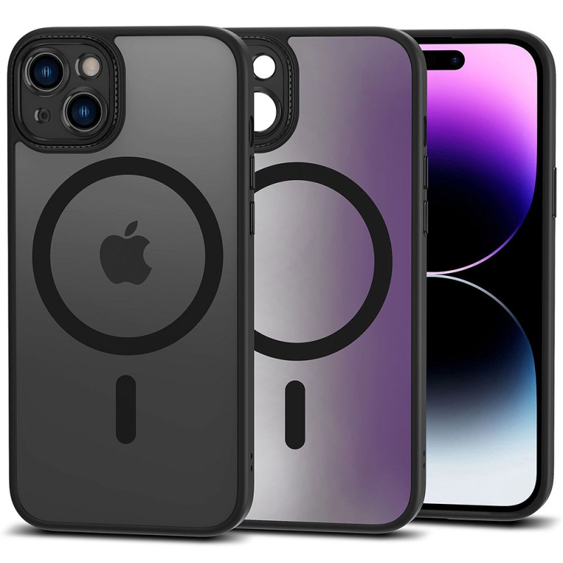Etui Do iPhone 15 Tech-Protect Magmat Cam+ MagSafe Czarny Matowy