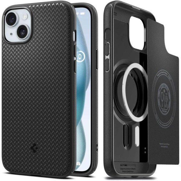 Etui Do iPhone 15 Spigen Mag Armor MagSafe Czarny Matowy