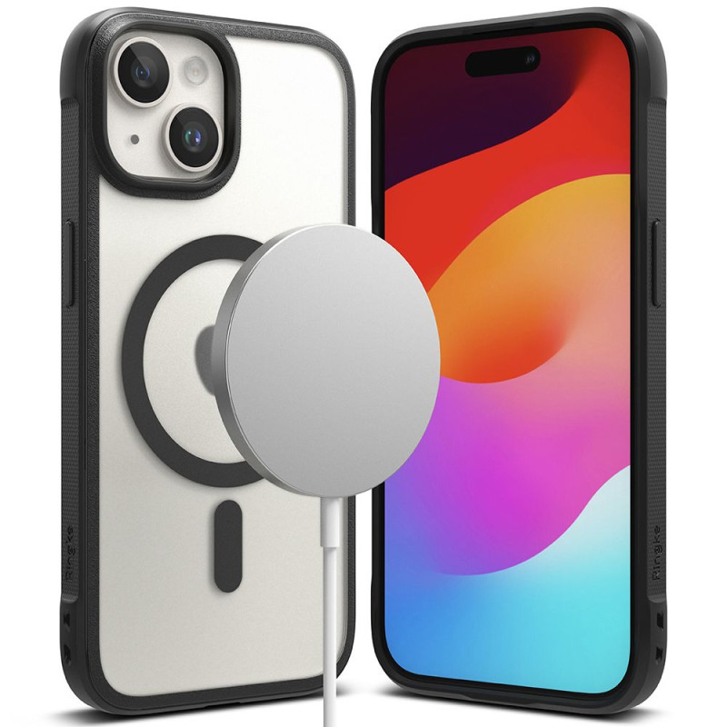 Etui Do iPhone 15 Ringke Fusion Bold Magnetic MagSafe Czarny Matowy
