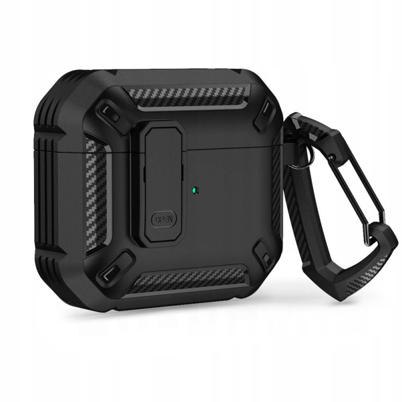 Etui Do Apple AirPods Pro 1 / 2 Tech-Protect X-Carbo Czarny