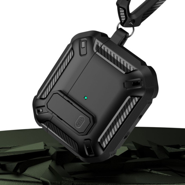 Etui Do Apple AirPods Pro 1 / 2 Tech-Protect X-Carbo Czarny