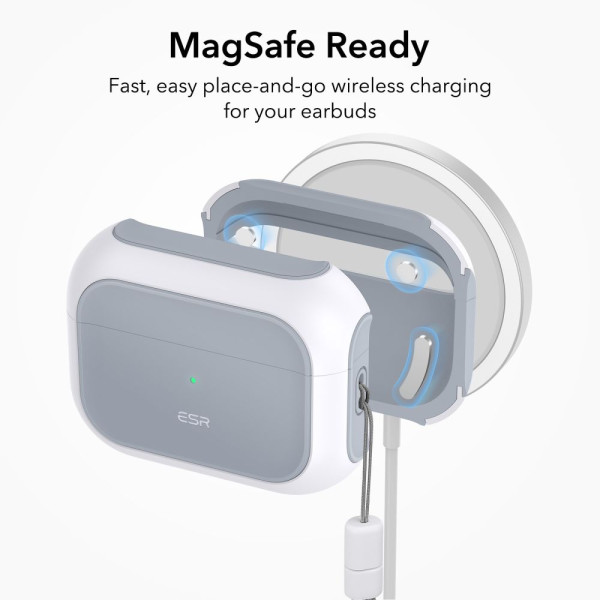 Etui Do Apple AirPods Pro 1 / 2 ESR Orbit Halolock MagSafe Biały