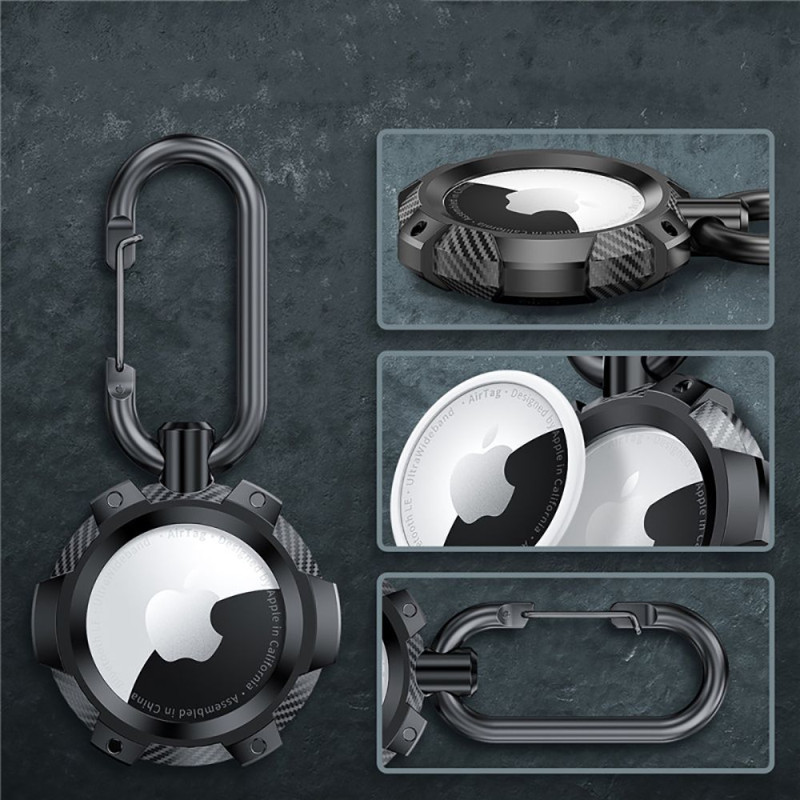 Etui Do Apple AirTag Tech-Protect Tpucarbon Czarny