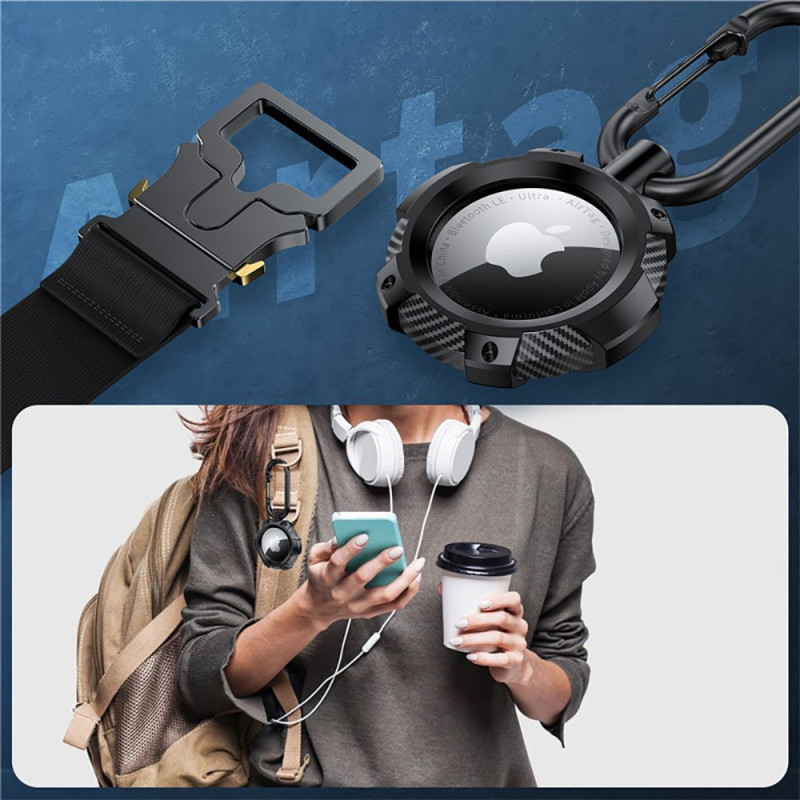 Etui Do Apple AirTag Tech-Protect Tpucarbon Czarny