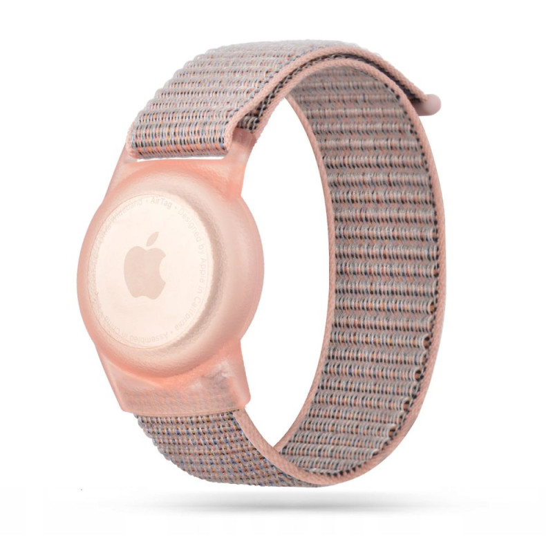 Pasek Do Apple AirTag Tech-Protect Nylon For Kids Różowy