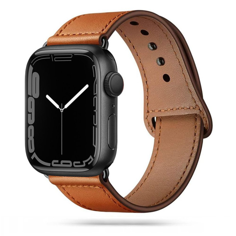 Pasek Do Apple Watch 42 / 44 / 45 / 49 mm Tech-Protect Leatherfit Brązowy