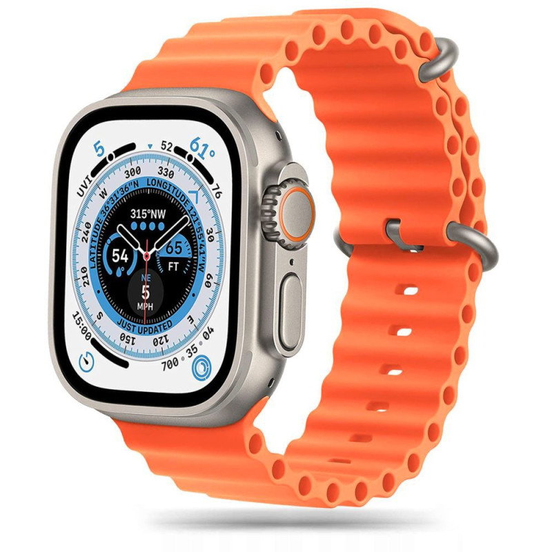 Pasek Do Apple Watch 42 / 44 / 45 / 49 mm Tech-Protect Icon Band Pro Pomarańczowy