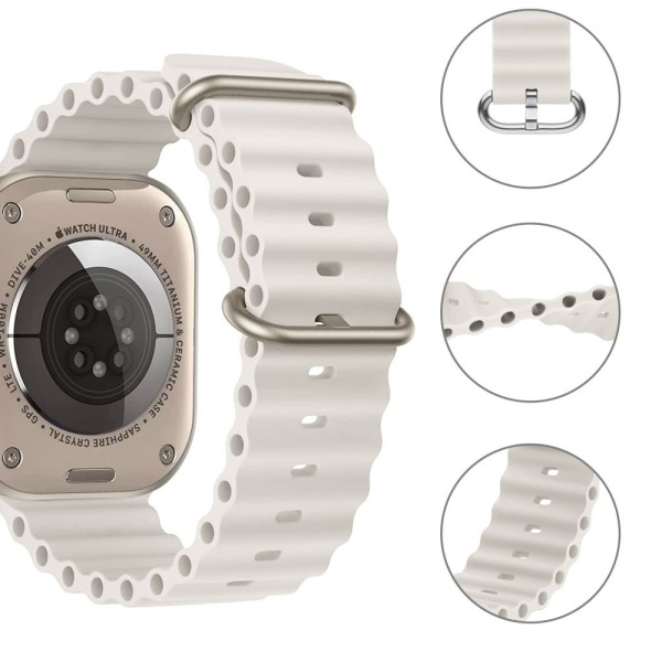 Pasek Do Apple Watch 42 / 44 / 45 / 49 mm Tech-Protect Icon Band Pro Beżowy