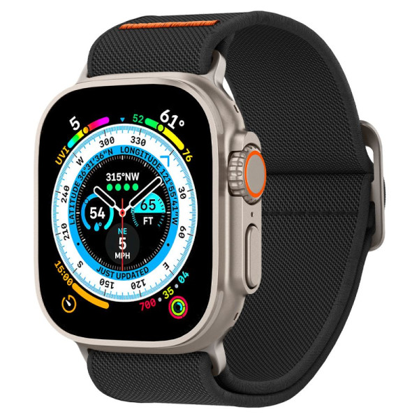 Pasek Do Apple Watch 42 / 44 / 45 / 49 mm Spigen Fit Lite Ultra Czarny