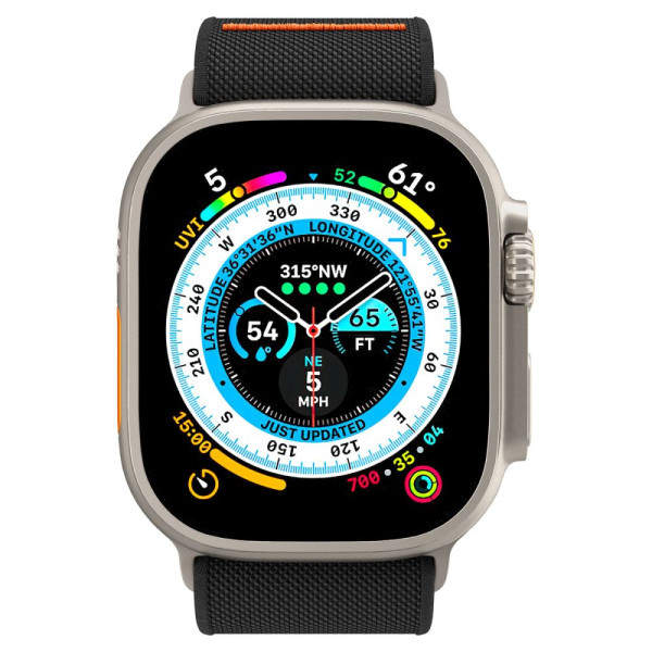 Pasek Do Apple Watch 42 / 44 / 45 / 49 mm Spigen Fit Lite Ultra Czarny