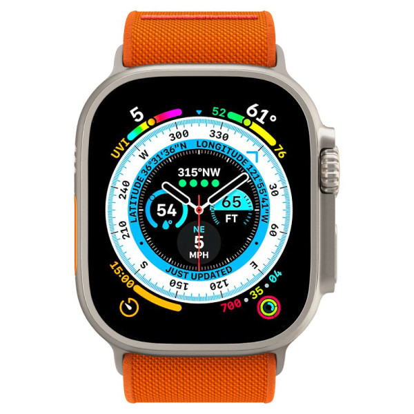 Pasek Do Apple Watch 42 / 44 / 45 / 49 mm Spigen Fit Lite Ultra Pomarańczowy
