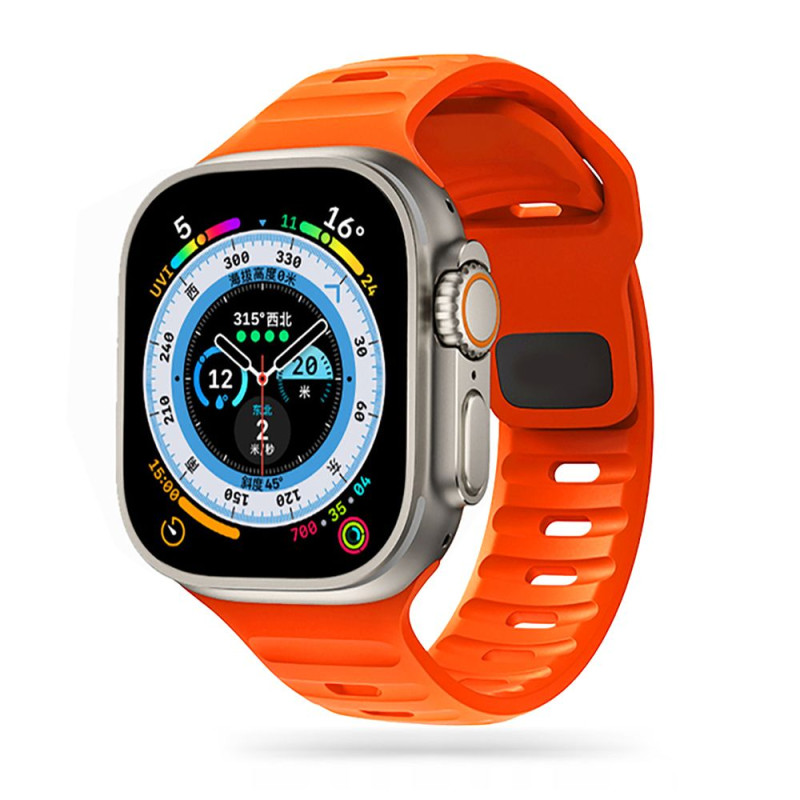Pasek Do Apple Watch 42 / 44 / 45 / 49 mm Tech-Protect Icon Band Line Pomarańczowy