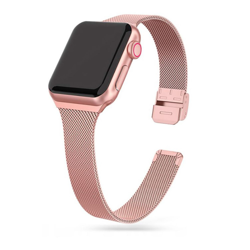 Bransoletka Do Apple Watch 38 / 40 / 41 mm Tech-Protect Thin Milanese Różowe Złoto