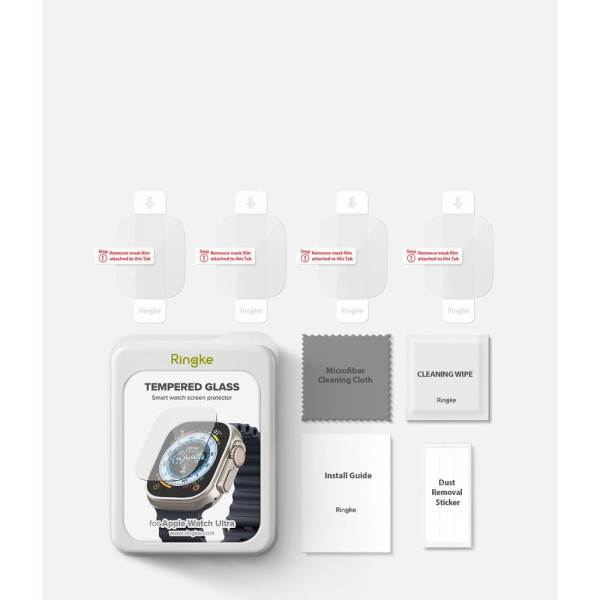Szkło Hartowane Ringke Id Fc Glass 4 - Pack Apple Watch 49 mm