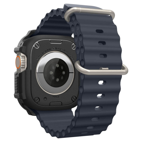 Etui Do Apple Watch 49 mm Spigen Rugged Armor Czarny Matowy
