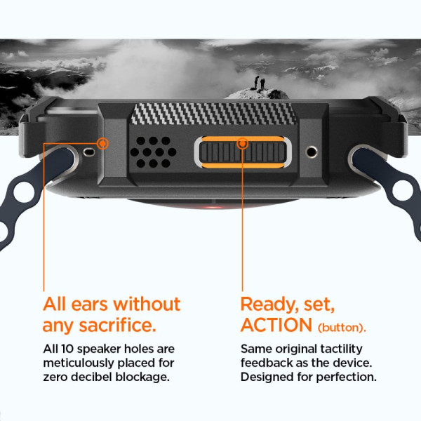 Etui Do Apple Watch 49 mm Spigen Rugged Armor Czarny Matowy
