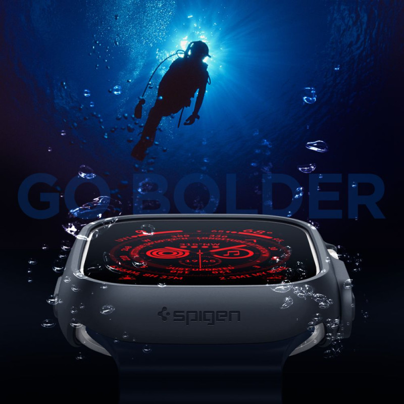 Etui Do Apple Watch 49 mm Spigen Thin Fit Czarny