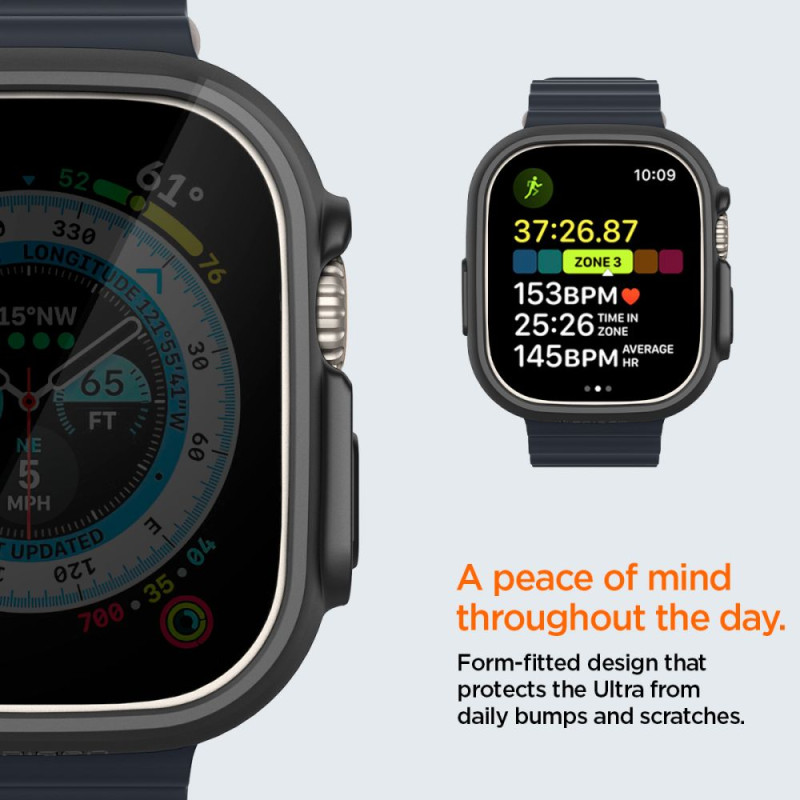 Etui Do Apple Watch 49 mm Spigen Thin Fit Czarny