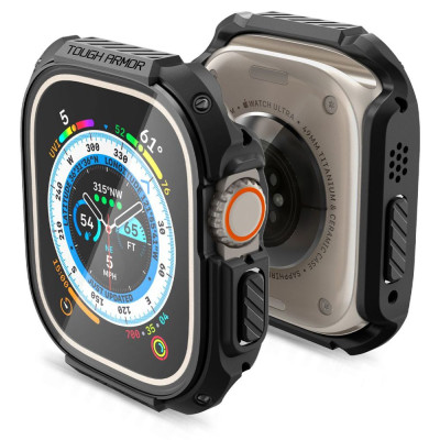 Etui Do Apple Watch 49 mm Spigen Tough Armor Czarny