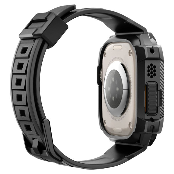 Etui Z Paskiem Do Apple Watch 49 mm Spigen Rugged Armor Pro Czarny