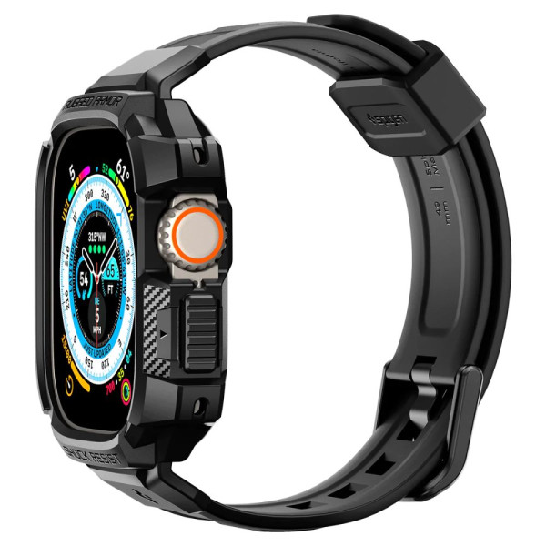 Etui Z Paskiem Do Apple Watch 49 mm Spigen Rugged Armor Pro Czarny