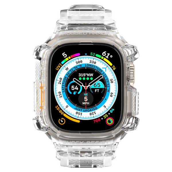 Etui Z Paskiem Do Apple Watch 49 mm Spigen Rugged Armor Pro Przezroczysty