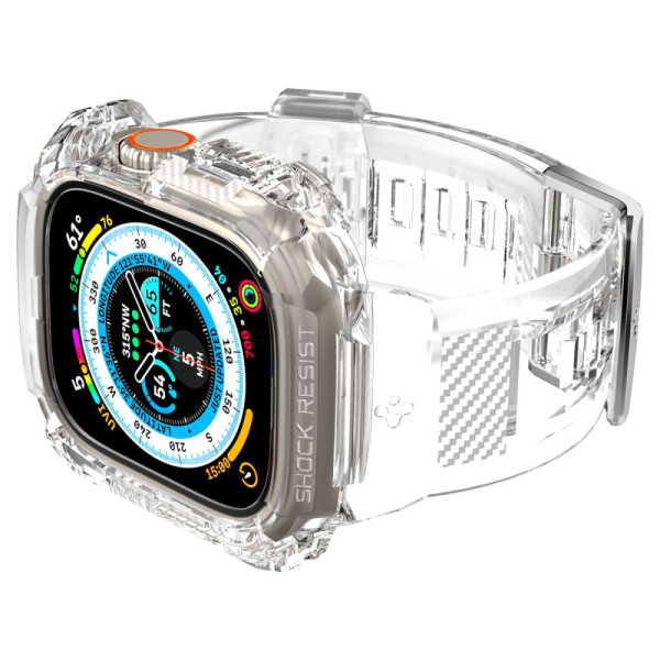 Etui Z Paskiem Do Apple Watch 49 mm Spigen Rugged Armor Pro Przezroczysty