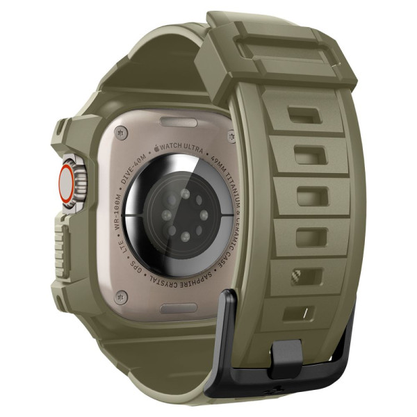Etui Z Paskiem Do Apple Watch 49 mm Spigen Rugged Armor Pro Zielony