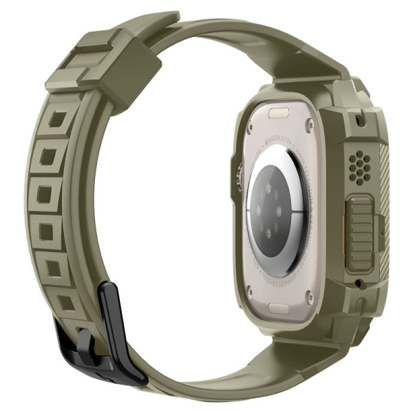 Etui Z Paskiem Do Apple Watch 49 mm Spigen Rugged Armor Pro Zielony