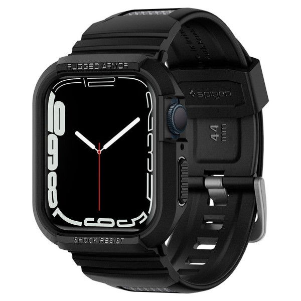 Etui Z Paskiem Do Apple Watch 44 / 45 mm Spigen Rugged Armor Pro Czarny