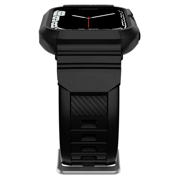 Etui Z Paskiem Do Apple Watch 44 / 45 mm Spigen Rugged Armor Pro Czarny