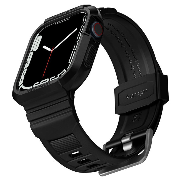 Etui Z Paskiem Do Apple Watch 44 / 45 mm Spigen Rugged Armor Pro Czarny