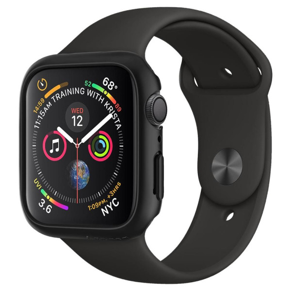 Etui Do Apple Watch 44 mm Spigen Thin Fit Czarny