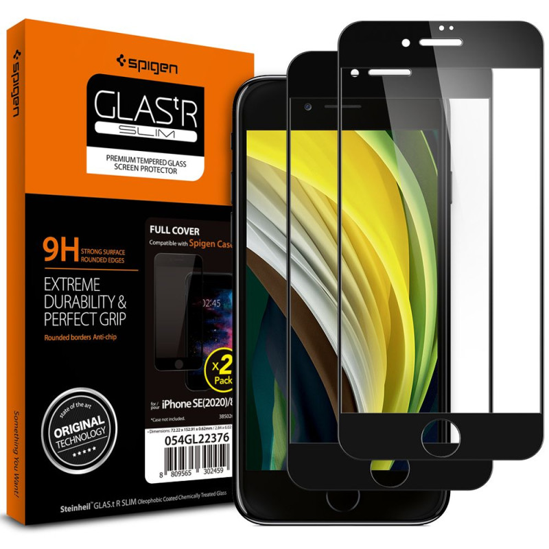 2x Szkło Hartowane Spigen Glass Fc iPhone 7 / 8 / SE 2020 / 2022