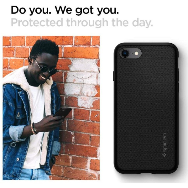 Etui Do iPhone 7 / 8 / SE 2020 / 2022 Spigen Liquid Air Czarny