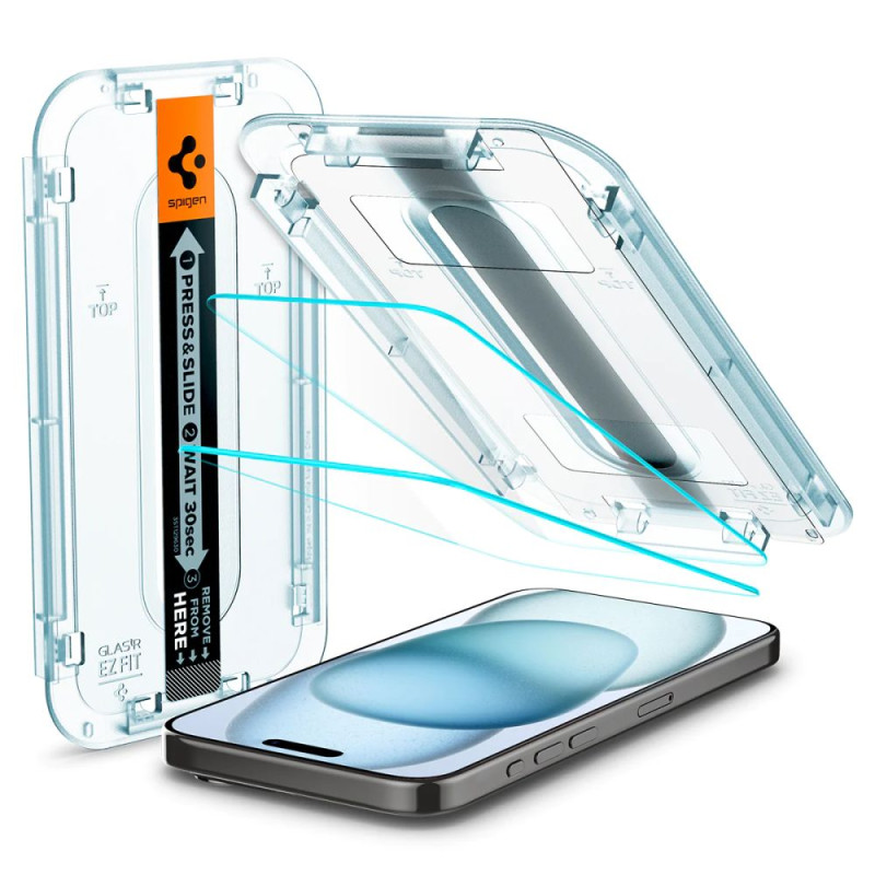 2x Szkło Hartowane Do iPhone 15 Spigen Glas.Tr...