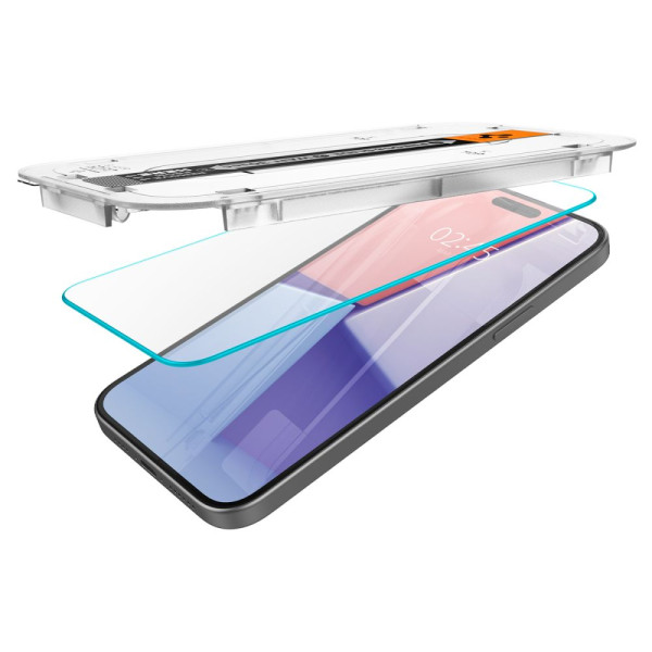 2x Szkło Hartowane Do iPhone 15 Spigen Glas.Tr " Ez Fit "