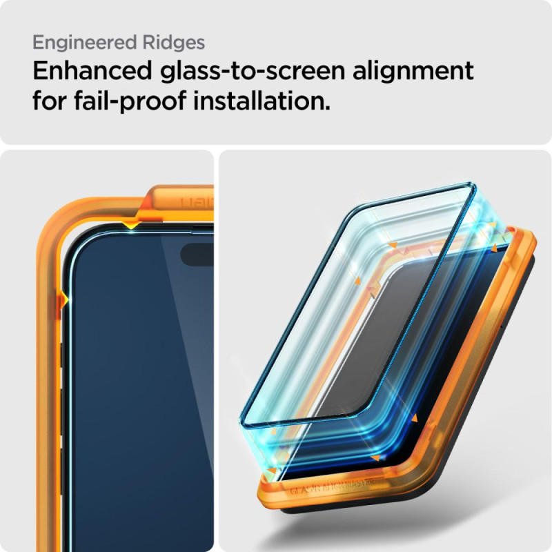 2x Szkło Hartowane Do iPhone 15 Spigen Alm...