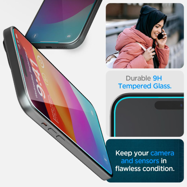 Szkło Hartowane Do iPhone 15 Clearspigen Glas.Tr " Ez Fit "