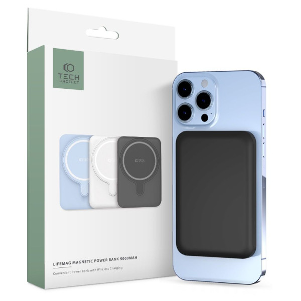 Powerbank 5000 mAh Tech-Protect PB10 Lifemag MagSafe Czarny