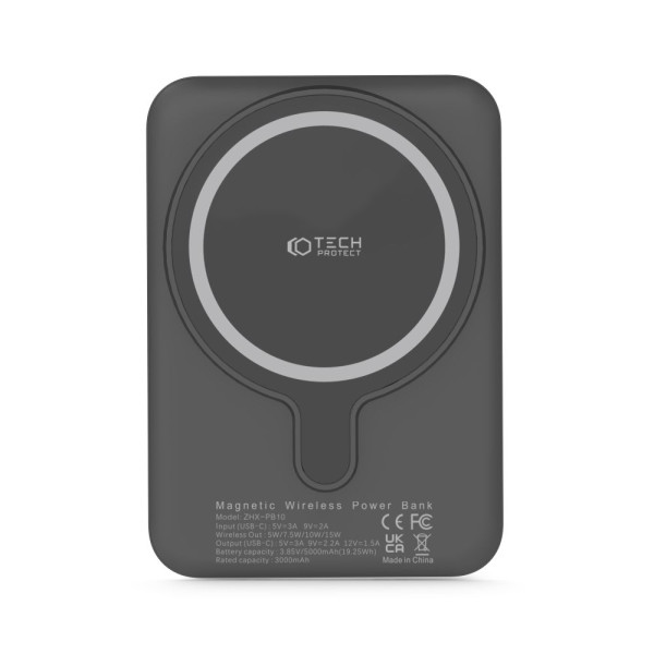 Powerbank 5000 mAh Tech-Protect PB10 Lifemag MagSafe Czarny
